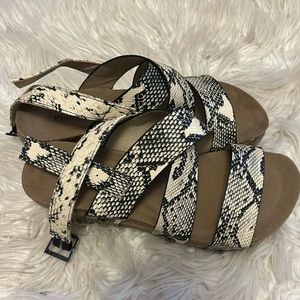 snakeskin wedges